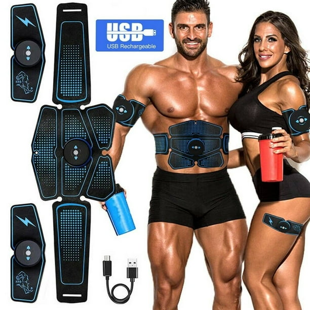 EMS Muscle Trainer ABS Stimulator Electric Vibration Muscle Trainer Belt CA